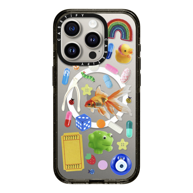 CASETiFY iPhone 15 Pro Case Black Impact Case MagSafe Compatible Happy Dose of Luck casetify_artist Back to School CASETiFY iPhone 15 Pro Case Black Impact Case MagSafe Compatible Happy Dose of Luck casetify_artist Back to School