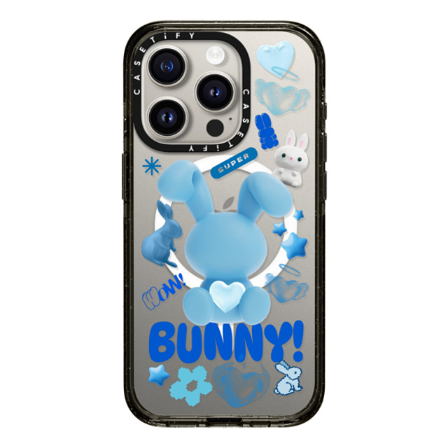 CASETiFY iPhone 15 Pro Case Black Impact Case MagSafe Compatible Bunny Records casetify_artist CASETiFY iPhone 15 Pro Case Black Impact Case MagSafe Compatible Bunny Records casetify_artist