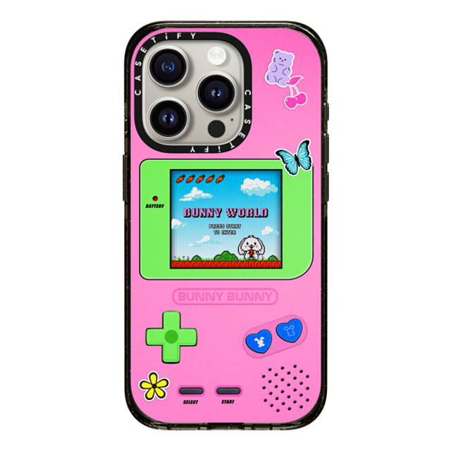 CASETiFY iPhone 15 Pro ケース ブラック インパクトケース MagSafe対応 Bunny World casetify_artist Father's Day CASETiFY iPhone 15 Pro ケース ブラック インパクトケース MagSafe対応 Bunny World casetify_artist Father's Day