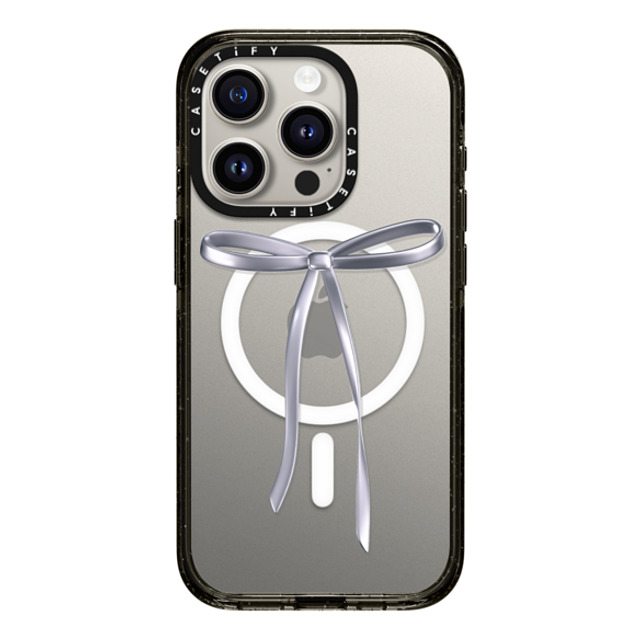 CASETiFY iPhone 15 Pro ケース ブラック インパクトケース MagSafe対応 Ribbon,Bowcore Ribbon,Bowcore,Coquette Chrome Ribbon Back to School CASETiFY iPhone 15 Pro ケース ブラック インパクトケース MagSafe対応 Ribbon,Bowcore Ribbon,Bowcore,Coquette Chrome Ribbon Back to School