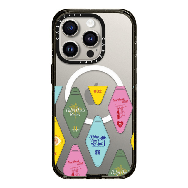 CASETiFY iPhone 15 Pro Case Black Impact Case MagSafe Compatible Resort Keys casetify_artist CASETiFY iPhone 15 Pro Case Black Impact Case MagSafe Compatible Resort Keys casetify_artist