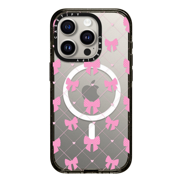 CASETiFY iPhone 15 Pro Case Black Impact Case MagSafe Compatible Ribbon Ribbon Bow-net Lace Mother's Day CASETiFY iPhone 15 Pro Case Black Impact Case MagSafe Compatible Ribbon Ribbon Bow-net Lace Mother's Day