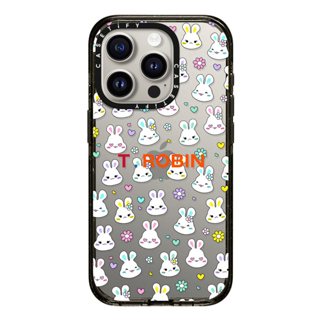CASETiFY iPhone 15 Pro Case Black Impact Case Bunny Floral Custom Case casetify_artist CASETiFY iPhone 15 Pro Case Black Impact Case Bunny Floral Custom Case casetify_artist