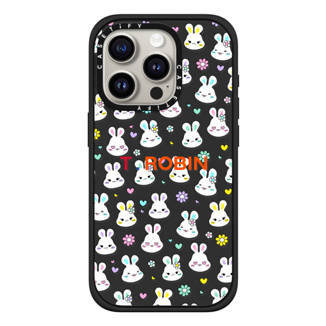 CASETiFY iPhone 15 Pro Case Matte Black Impact Case MagSafe Compatible Bunny Floral Custom Case casetify_artist CASETiFY iPhone 15 Pro Case Matte Black Impact Case MagSafe Compatible Bunny Floral Custom Case casetify_artist