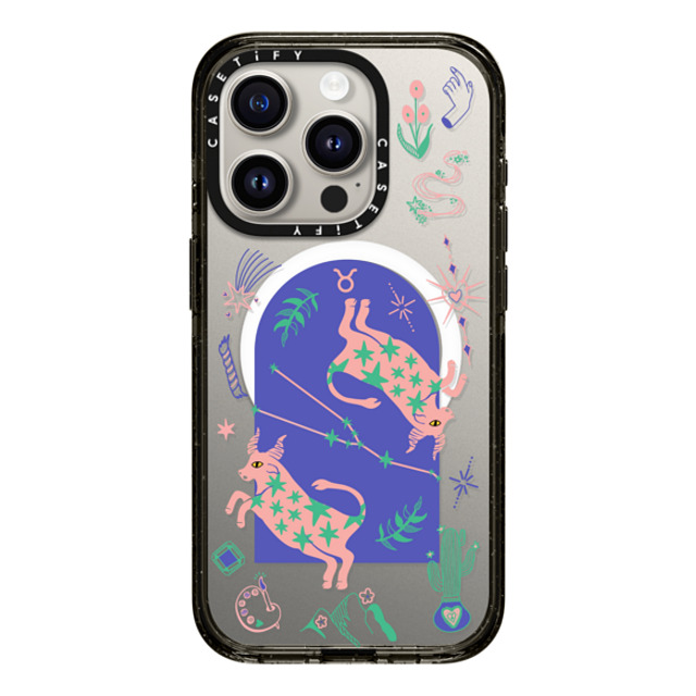 CASETiFY iPhone 15 Pro ケース ブラック インパクトケース MagSafe対応 Taurus casetify_artist Father's Day CASETiFY iPhone 15 Pro ケース ブラック インパクトケース MagSafe対応 Taurus casetify_artist Father's Day