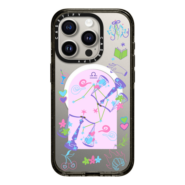 CASETiFY iPhone 15 Pro ケース ブラック インパクトケース MagSafe対応 Libra casetify_artist Father's Day CASETiFY iPhone 15 Pro ケース ブラック インパクトケース MagSafe対応 Libra casetify_artist Father's Day