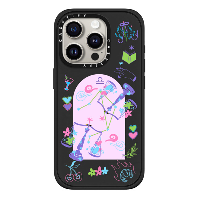 CASETiFY iPhone 15 Pro ケース マットブラック インパクトケース MagSafe対応 Libra casetify_artist Father's Day CASETiFY iPhone 15 Pro ケース マットブラック インパクトケース MagSafe対応 Libra casetify_artist Father's Day