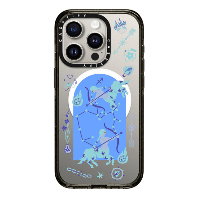 CASETiFY iPhone 15 Pro ケース ブラック インパクトケース MagSafe対応 Sagittarius casetify_artist Father's Day CASETiFY iPhone 15 Pro ケース ブラック インパクトケース MagSafe対応 Sagittarius casetify_artist Father's Day