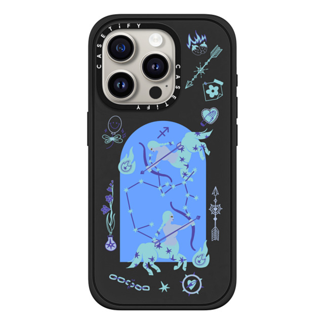 CASETiFY iPhone 15 Pro ケース マットブラック インパクトケース MagSafe対応 Sagittarius casetify_artist Father's Day CASETiFY iPhone 15 Pro ケース マットブラック インパクトケース MagSafe対応 Sagittarius casetify_artist Father's Day