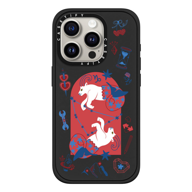 CASETiFY iPhone 15 Pro Case マットブラック インパクトケース MagSafe対応 Capricorn casetify_artist Father's Day CASETiFY iPhone 15 Pro Case マットブラック インパクトケース MagSafe対応 Capricorn casetify_artist Father's Day