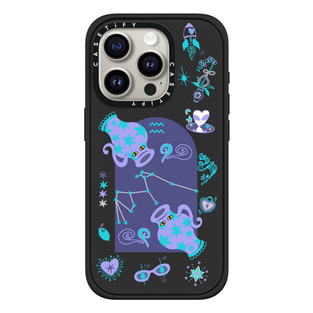 CASETiFY iPhone 15 Pro Case マットブラック インパクトケース MagSafe対応 みずがめ座 casetify_artist Father's Day CASETiFY iPhone 15 Pro Case マットブラック インパクトケース MagSafe対応 みずがめ座 casetify_artist Father's Day