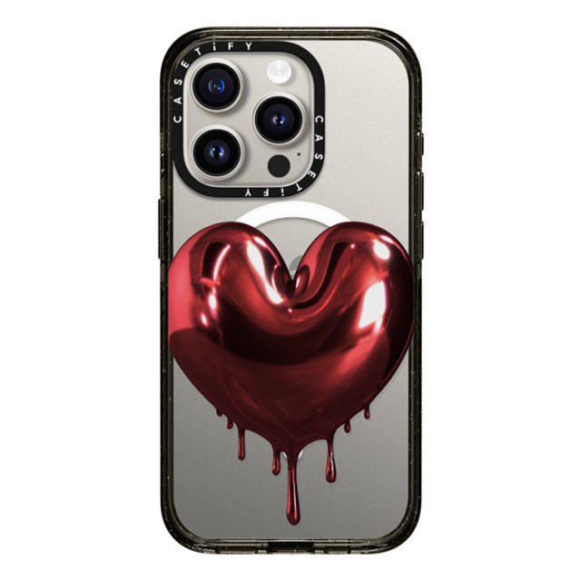 CASETiFY iPhone 15 Pro Case Black Impact Case MagSafe Compatible Red Metallic Heart casetify_artist Back to School CASETiFY iPhone 15 Pro Case Black Impact Case MagSafe Compatible Red Metallic Heart casetify_artist Back to School