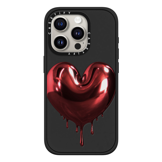 CASETiFY iPhone 15 Pro Case Matte Black Impact Case MagSafe Compatible Red Metallic Heart casetify_artist Back to School CASETiFY iPhone 15 Pro Case Matte Black Impact Case MagSafe Compatible Red Metallic Heart casetify_artist Back to School
