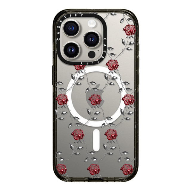 CASETiFY iPhone 15 Pro Case Black Impact Case MagSafe Compatible Metallic Rose casetify_artist Back to School CASETiFY iPhone 15 Pro Case Black Impact Case MagSafe Compatible Metallic Rose casetify_artist Back to School