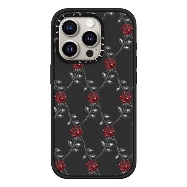 CASETiFY iPhone 15 Pro Case Matte Black Impact Case MagSafe Compatible Metallic Rose casetify_artist Back to School CASETiFY iPhone 15 Pro Case Matte Black Impact Case MagSafe Compatible Metallic Rose casetify_artist Back to School