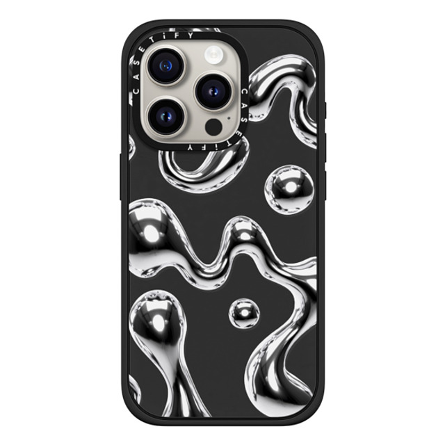 CASETiFY iPhone 15 Pro Case Matte Black Impact Case MagSafe Compatible Chrome Liquid Groovy casetify_artist Back to School CASETiFY iPhone 15 Pro Case Matte Black Impact Case MagSafe Compatible Chrome Liquid Groovy casetify_artist Back to School