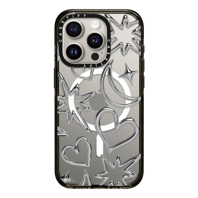 CASETiFY iPhone 15 Pro Case Black Impact Case MagSafe Compatible Chrome Scribbles casetify_artist Back to School CASETiFY iPhone 15 Pro Case Black Impact Case MagSafe Compatible Chrome Scribbles casetify_artist Back to School