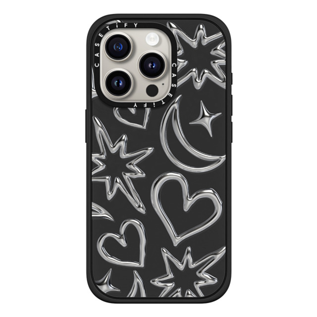 CASETiFY iPhone 15 Pro Case Matte Black Impact Case MagSafe Compatible Chrome Scribbles casetify_artist Back to School CASETiFY iPhone 15 Pro Case Matte Black Impact Case MagSafe Compatible Chrome Scribbles casetify_artist Back to School