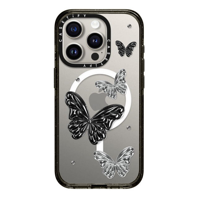 CASETiFY iPhone 15 Pro Case Black Impact Case MagSafe Compatible Metallic Butterfly casetify_artist Back to School CASETiFY iPhone 15 Pro Case Black Impact Case MagSafe Compatible Metallic Butterfly casetify_artist Back to School