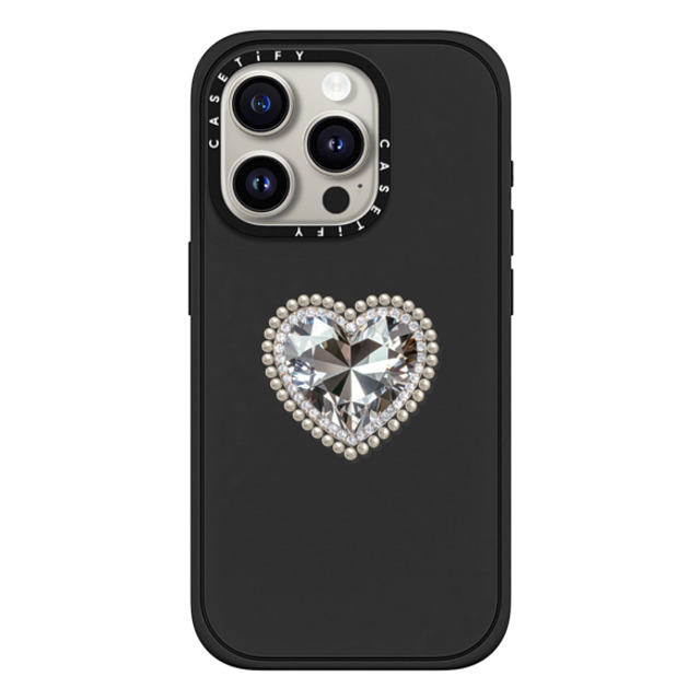 CASETiFY iPhone 15 Pro Case Matte Black Impact Case MagSafe Compatible Jewel Heart casetify_artist Back to School CASETiFY iPhone 15 Pro Case Matte Black Impact Case MagSafe Compatible Jewel Heart casetify_artist Back to School