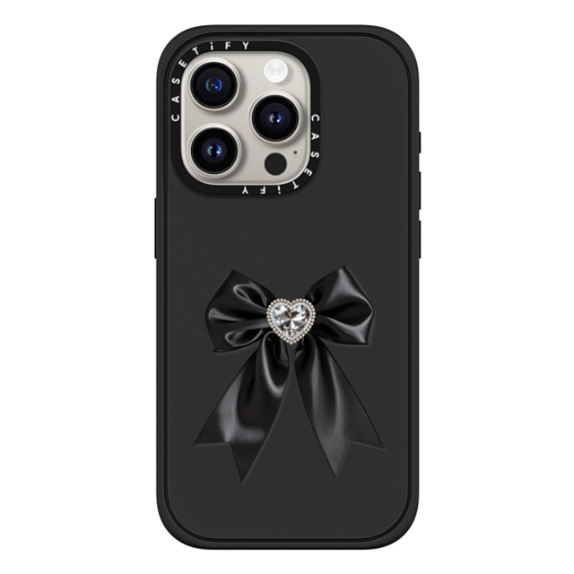 CASETiFY iPhone 15 Pro Case Matte Black Impact Case MagSafe Compatible Black Satin Ribbon casetify_artist Back to School CASETiFY iPhone 15 Pro Case Matte Black Impact Case MagSafe Compatible Black Satin Ribbon casetify_artist Back to School