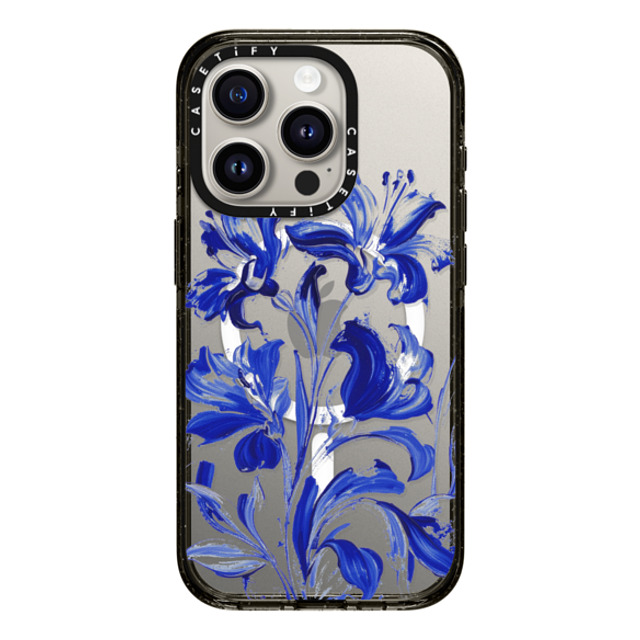 CASETiFY iPhone 15 Pro ケース ブラック インパクトケース MagSafe対応 Floral フローラル Cobalt Bloom Back to School CASETiFY iPhone 15 Pro ケース ブラック インパクトケース MagSafe対応 Floral フローラル Cobalt Bloom Back to School