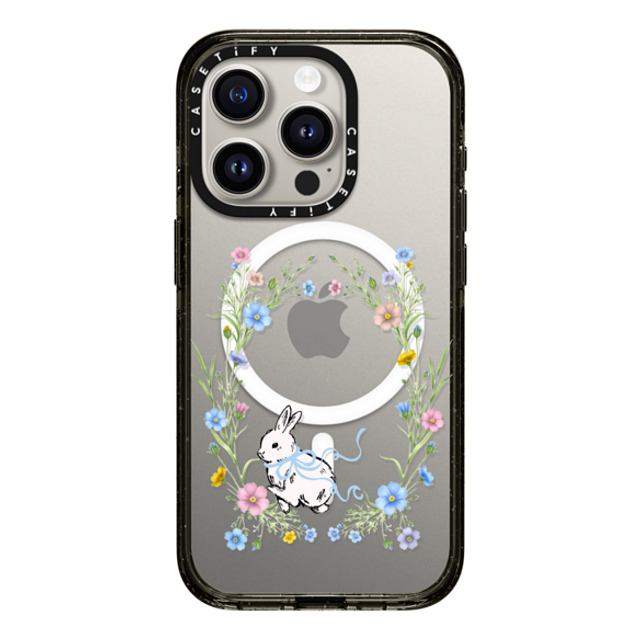CASETiFY iPhone 15 Pro Case ブラック インパクトケース MagSafe対応 Floral,Bunny Animal,Bunny,Floral Bunny's Garden New iPhone CASETiFY iPhone 15 Pro Case ブラック インパクトケース MagSafe対応 Floral,Bunny Animal,Bunny,Floral Bunny's Garden New iPhone