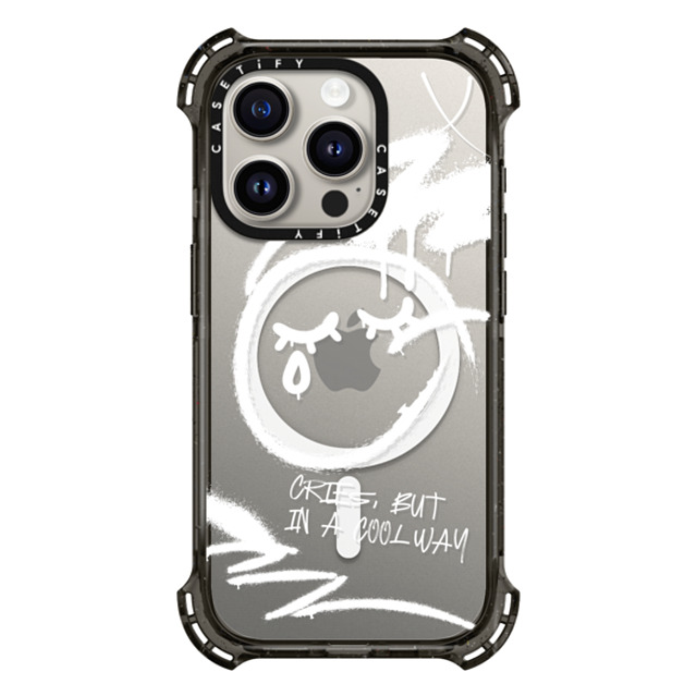 CASETiFY iPhone 15 Pro ケース ブラック バウンスケース Monochrome,Street Art Monochrome,Street Art Cries, But in a Cool Way Back to School CASETiFY iPhone 15 Pro ケース ブラック バウンスケース Monochrome,Street Art Monochrome,Street Art Cries, But in a Cool Way Back to School