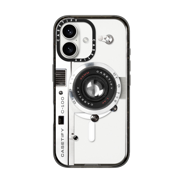 CASETiFY iPhone 16 ケース ブラック インパクトケース MagSafe対応 カメラ Camera Case - Retro