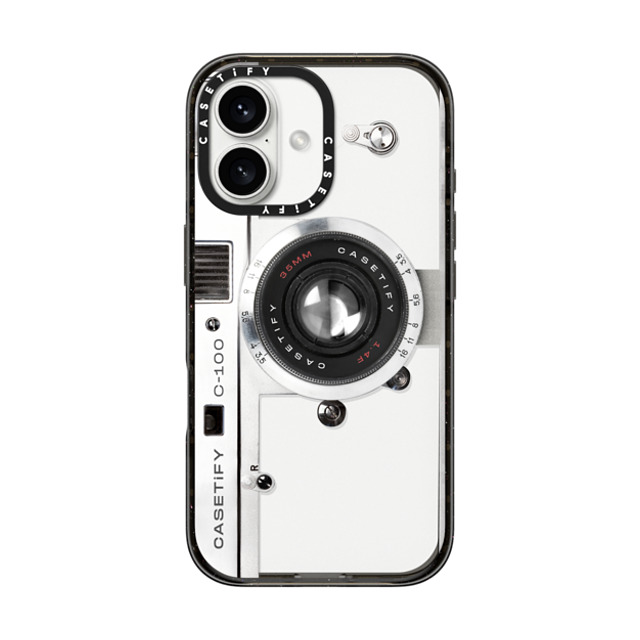 CASETiFY iPhone 16 ケース ブラック インパクトケース カメラ Camera Case - Retro