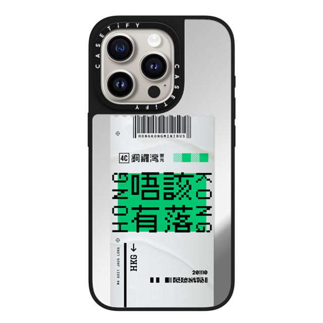 CASETiFY iPhone 15 Pro Case Silver on Black ミラーケース MagSafe対応 Ticket - Minibus casetify_artist CASETiFY iPhone 15 Pro Case Silver on Black ミラーケース MagSafe対応 Ticket - Minibus casetify_artist