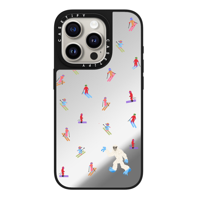 CASETiFY iPhone 15 Pro Case Silver on Black ミラーケース MagSafe対応 Ski Free casetify_artist CASETiFY iPhone 15 Pro Case Silver on Black ミラーケース MagSafe対応 Ski Free casetify_artist