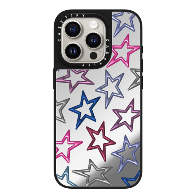 CASETiFY iPhone 15 Pro Case Silver on Black ミラーケース MagSafe対応 All Star casetify_artist CASETiFY iPhone 15 Pro Case Silver on Black ミラーケース MagSafe対応 All Star casetify_artist