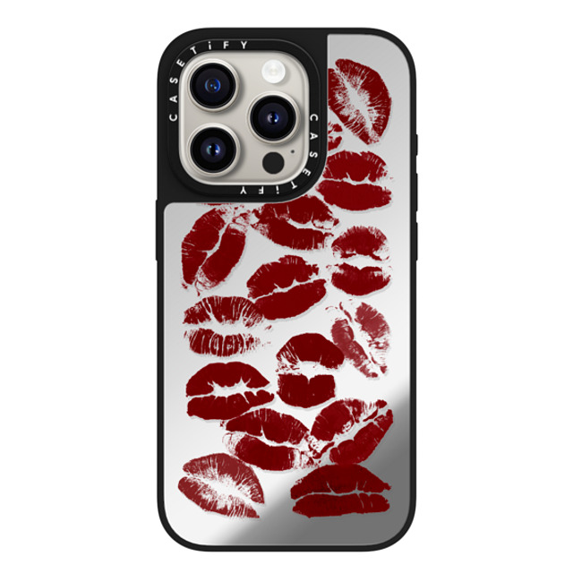 CASETiFY iPhone 15 Pro Case Silver on Black ミラーケース MagSafe対応 Hot Lips casetify_artist CASETiFY iPhone 15 Pro Case Silver on Black ミラーケース MagSafe対応 Hot Lips casetify_artist