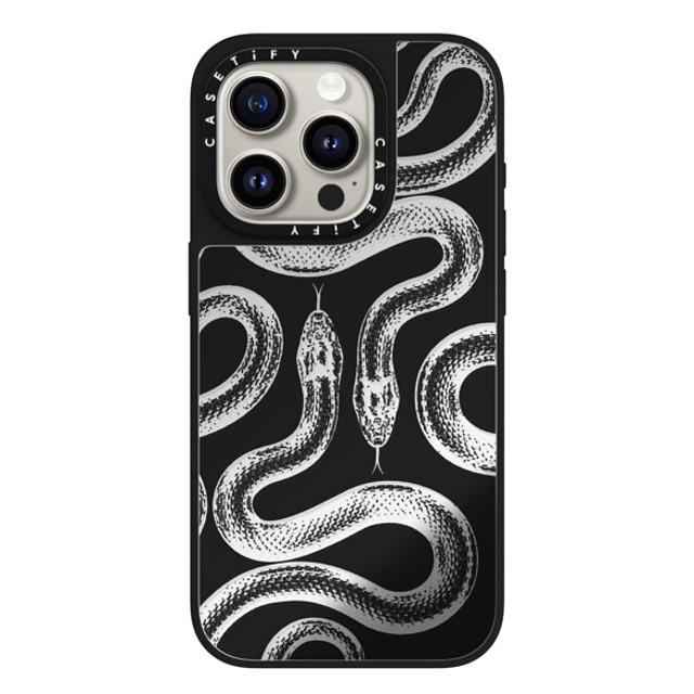 CASETiFY iPhone 15 Pro Case Silver on Black ミラーケース MagSafe対応 Animal,Animal,Dark Academia,Snake,Street Art,Typography,Zodiac Transparent Kingsnake CASETiFY iPhone 15 Pro Case Silver on Black ミラーケース MagSafe対応 Animal,Animal,Dark Academia,Snake,Street Art,Typography,Zodiac Transparent Kingsnake