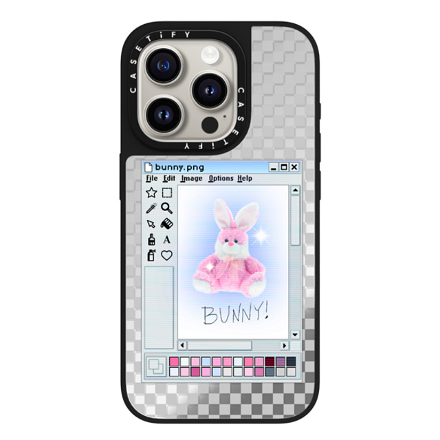 CASETiFY iPhone 15 Pro Case Silver on Black ミラーケース MagSafe対応 Bunny. png casetify_artist CASETiFY iPhone 15 Pro Case Silver on Black ミラーケース MagSafe対応 Bunny. png casetify_artist