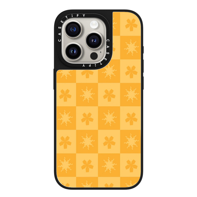 CASETiFY iPhone 15 Pro Case Silver on Black ミラーケース MagSafe対応 Sun or Flower casetify_artist CASETiFY iPhone 15 Pro Case Silver on Black ミラーケース MagSafe対応 Sun or Flower casetify_artist