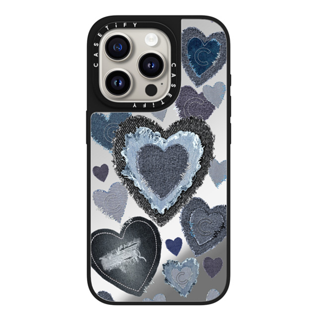 CASETiFY iPhone 15 Pro ケース Silver on Black ミラーケース MagSafe対応 Sweet Rebel Heart Case casetify_artist Father's Day CASETiFY iPhone 15 Pro ケース Silver on Black ミラーケース MagSafe対応 Sweet Rebel Heart Case casetify_artist Father's Day