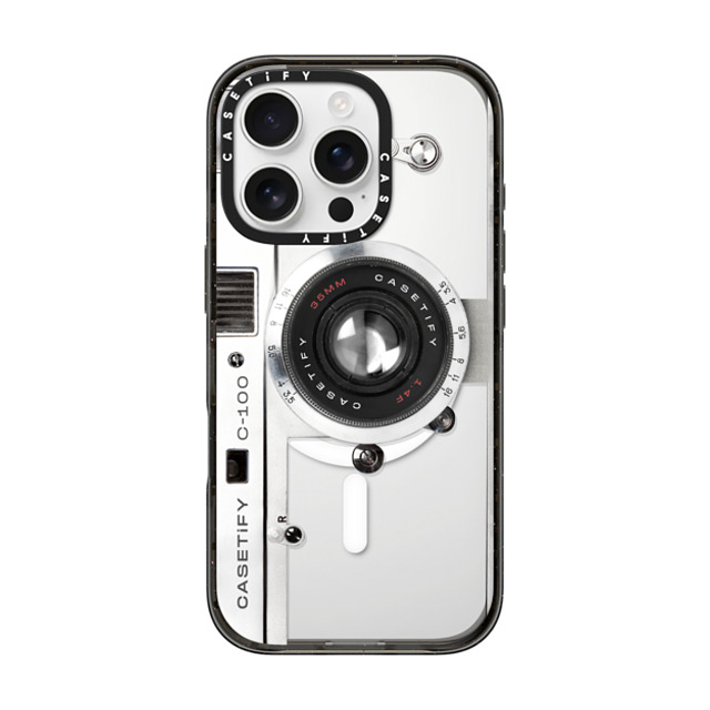 CASETiFY iPhone 16 Pro ケース ブラック インパクトケース MagSafe対応 カメラ Camera Case - Retro