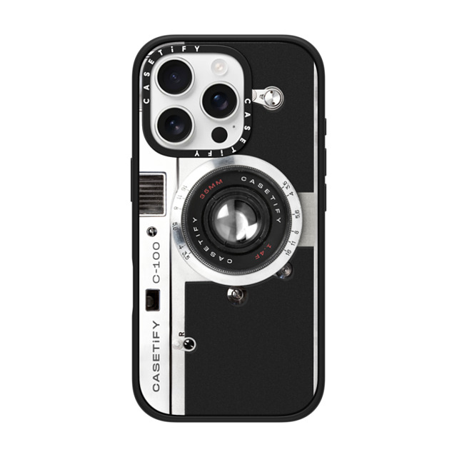 CASETiFY iPhone 16 Pro ケース マットブラック インパクトケース カメラ Camera Case - Retro