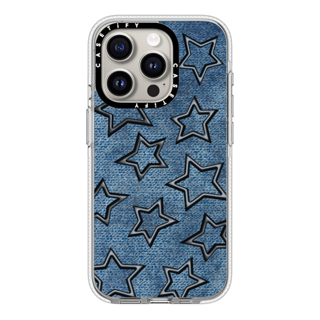 CASETiFY iPhone 15 Pro ケース クリア クリア ケース MagSafe対応 Dark Academia,Star STAR DENIM