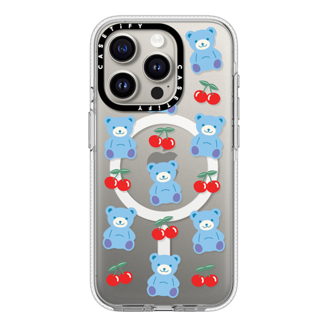 CASETiFY iPhone 15 Pro ケース クリア クリア ケース MagSafe対応 Animal,Cartoon,Pattern,Cartoon,Y2K,Bear Cherrie Bear