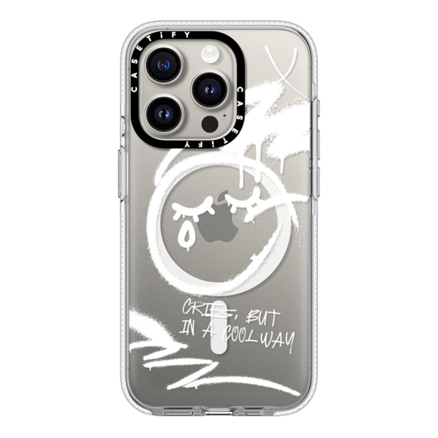 CASETiFY iPhone 15 Pro ケース クリア クリア ケース MagSafe対応 Chrome,Monochrome Chrome,Monochrome,Street Art Cries, But in a Cool Way Back to School CASETiFY iPhone 15 Pro ケース クリア クリア ケース MagSafe対応 Chrome,Monochrome Chrome,Monochrome,Street Art Cries, But in a Cool Way Back to School