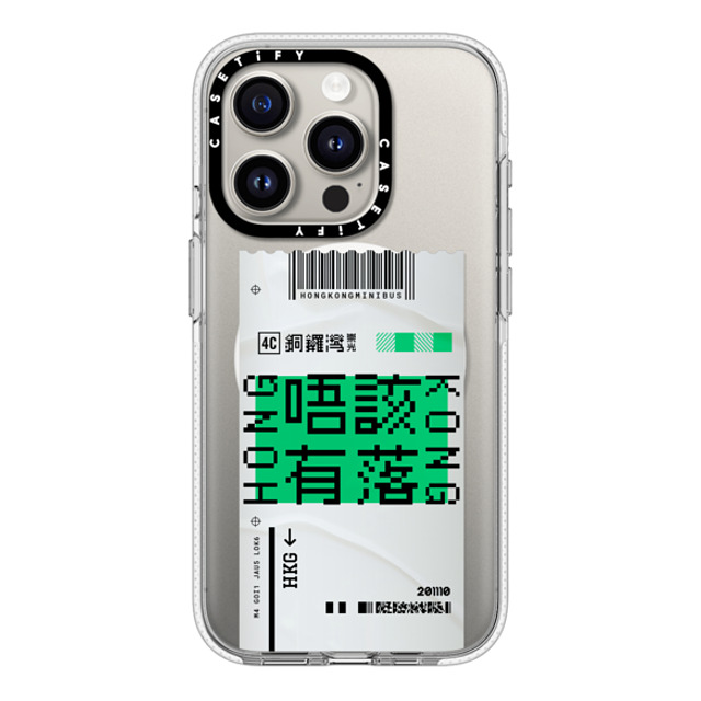 CASETiFY iPhone 15 Pro ケース クリア クリア ケース MagSafe対応 Ticket - Minibus casetify_artist