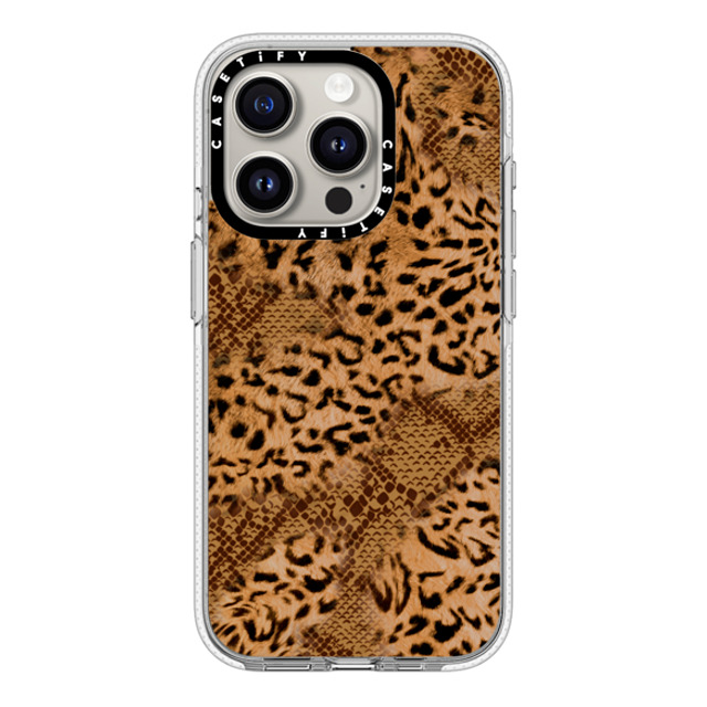 CASETiFY iPhone 15 Pro ケース クリア クリア ケース MagSafe対応 Leopard Brown Leopard