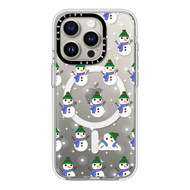 CASETiFY iPhone 15 Pro ケース クリア クリア ケース MagSafe対応 Snowman Meltdown casetify_artist