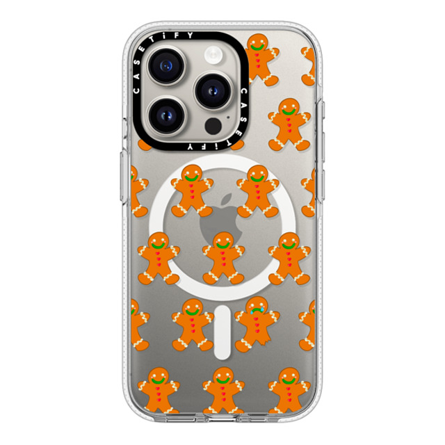 CASETiFY iPhone 15 Pro ケース クリア クリア ケース MagSafe対応 Christmas Bites Gingerbread casetify_artist