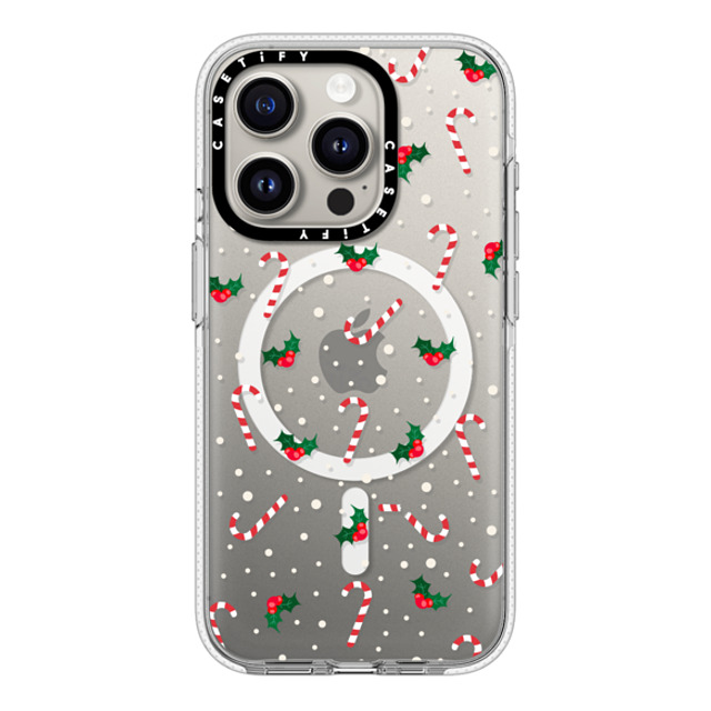 CASETiFY iPhone 15 Pro ケース クリア クリア ケース MagSafe対応 Candy Cane Crush casetify_artist