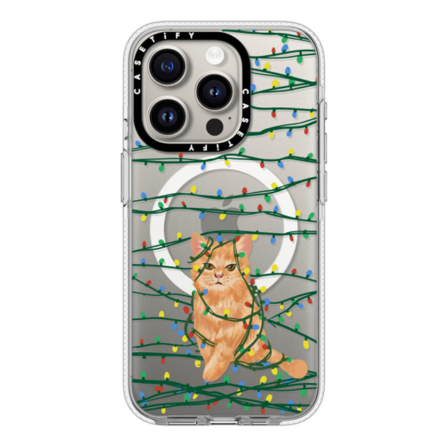 CASETiFY iPhone 15 Pro ケース クリア クリア ケース MagSafe対応 Meowy Catmas casetify_artist