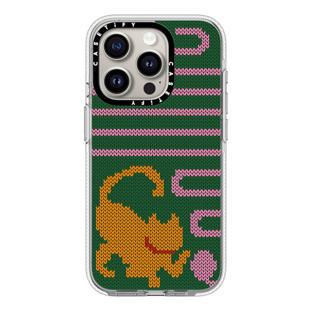 CASETiFY iPhone 15 Pro ケース クリア クリア ケース MagSafe対応 Cat Mas Sweater casetify_artist